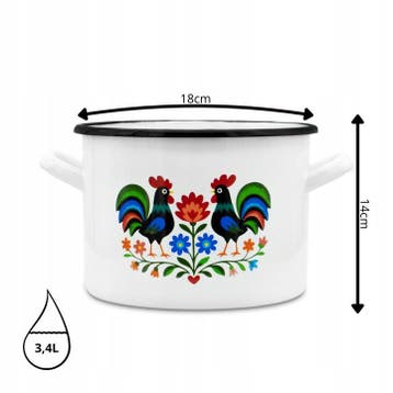 Emaille Kookpan 3,4 Liter – Geëmailleerde Pan 18 cm –, Ophalen of Verzenden, Nieuw