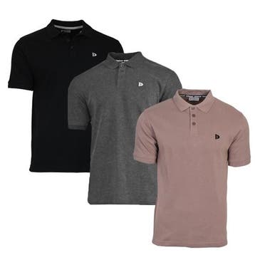 Donnay Donnay Heren - 3-Pack - Polo shirt Noah - Zwart /, Verzenden, Nieuw