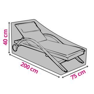 Ligbedhoes | Perel | 200 x 75 x 40 cm (PP, Grijs), Tuin en Terras, Tuinmeubel-accessoires, Nieuw, Verzenden