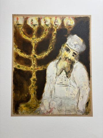 Marc Chagall (1887-1985) - Aaron devant le chandelier, Antiek en Kunst