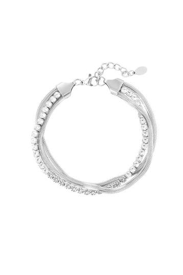 Goudlief Armband speels met bling (Kettingarmbanden), Verzenden, Nieuw, Zilver, Overige materialen