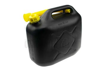 Jerrycan 10 Liter kunststof brandstof benzinekan zwart, Ophalen of Verzenden, Nieuw, Merkloos