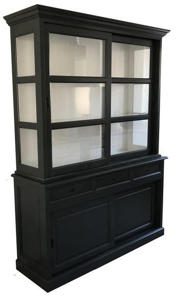 Buffetkast zwart Montfoort 160cm, Ophalen of Verzenden, Nieuw