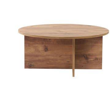 Evila Salontafel - Houtkleurig - Nieuw/Ongebruikt - Melamine, 50 tot 100 cm, Nieuw, Scandinavisch, 50 tot 100 cm