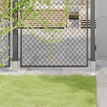 vidaXL Spokkels vierkant 4 st gegalvaniseerd staal, Verzenden, Nieuw