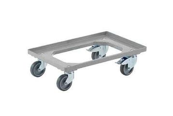 Dollies 600x400mm 2 met vaste wielen 2 zwenkwielen met rem, Verzenden, Nieuw in verpakking