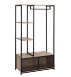 Industriële Open Opbergkast met Kapstok - Oak Hout Nieuw, Huis en Inrichting, Kasten | Kledingkasten, Verzenden, Nieuw, Met lade(s)