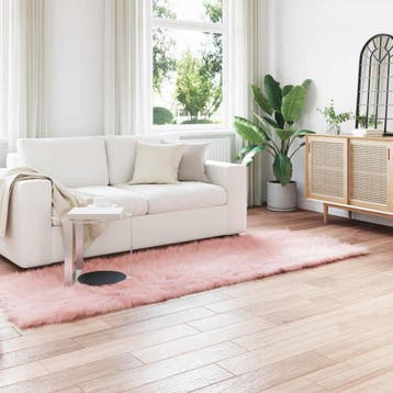 vidaXL Tapijt van imitatie TAFALLA Roze 80 x 250 cm, Verzenden, Nieuw, Roze