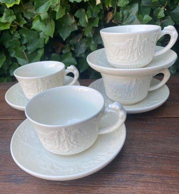 Wedgwood - Devonshire - Kop en schotel (4) - Aardewerk -