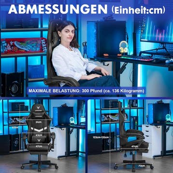 Ergonomische Bureaustoel -  Office Chair - Gamestoel - Volwa, Verzenden, Zo goed als nieuw
