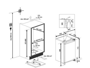 BEKO B1754FN - Inbouwkoelkast - 97 liter - Energieklasse E, Verzenden, Nieuw