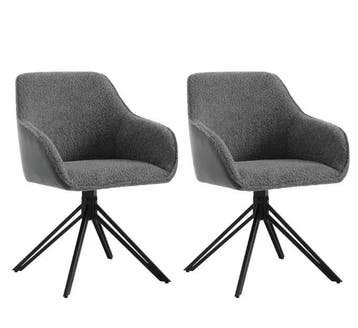 Set van 2 Draaibare Corduroy Stoelen met Armleuningen, Verzenden, Nieuw