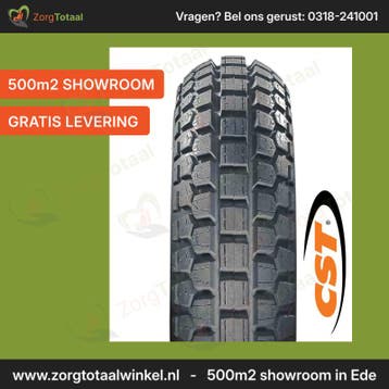 Scootmobiel buitenband 4.10/3.50-6 (320X90) zwart - o.a. A.., Ophalen of Verzenden, Nieuw, CST