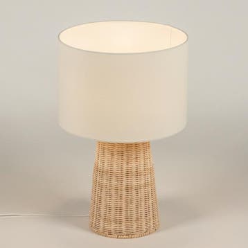 Rietveld-Tafellampen-Wit, Naturel-Stof, Rotan, Verzenden, Nieuw