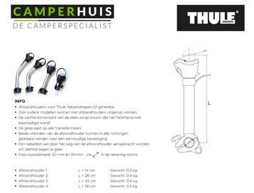 Thule Bike Holder 2/3 33cm (for Omnibike Plus), Auto diversen, Fietsendragers, Ophalen of Verzenden, Nieuw