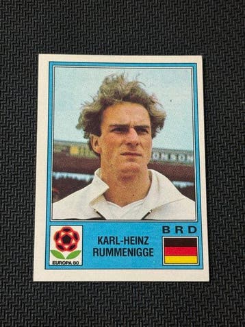 1980 Panini Europa 80 Karl Heinz Rummenigge Sticker - Near, Nieuw