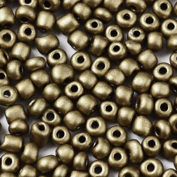 20 gram Glaskralen Rocailles 6/0 (4mm) Olive (0 rocailles), Hobby en Vrije tijd, Kralen en Sieraden maken, Ophalen of Verzenden