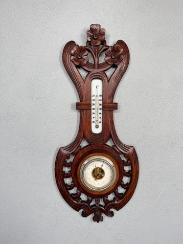 Barometer - Hout - aneroïde barometer