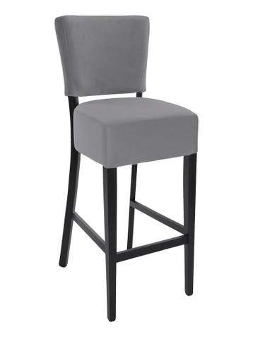 Barkruk Napels - Met Rugleuning - Grijs - Velvet - G-Line, Verzenden, Nieuw in verpakking