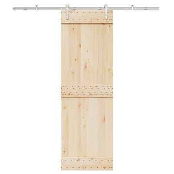 vidaXL Schuifdeur onderdelenset 200 cm roestvrij staal, Verzenden, Nieuw