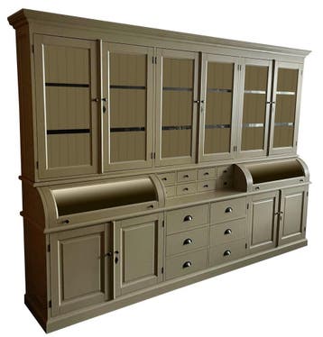Buffetkast grijsbeige - grijsbeige Bastiaan 300cm, Ophalen of Verzenden, Nieuw