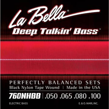 La Bella L-760NHBB Bassnaren Set Black Nylon Tape Wound voor, Ophalen of Verzenden, Nieuw