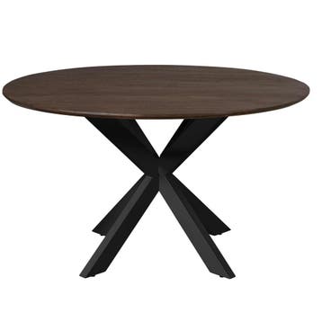 Eettafel Madison Brown | 150 cm | Poot Black | Starfurn, Ophalen of Verzenden, Nieuw