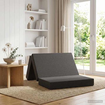vidaXL Vouwbare Bankbed 100 x 67 x 45 cm Donkergrijs, Verzenden, Nieuw