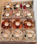 Waxinelichthouders Dreamlight, mond geblazen glas,uitverkoop, Verzenden, Nieuw, Beige, Overige materialen