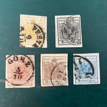 Oostenrijk 1850 - Eerste emissie met goede marges - Michel, Gestempeld