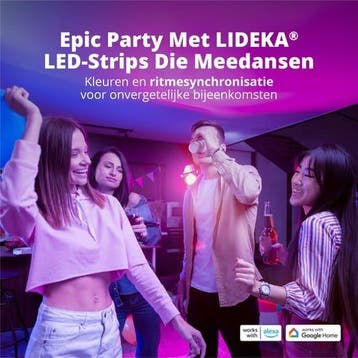 Lideka LED Strip 3 Meter RGB - met Afstandsbediening -, Huis en Inrichting, Ophalen of Verzenden, Zo goed als nieuw