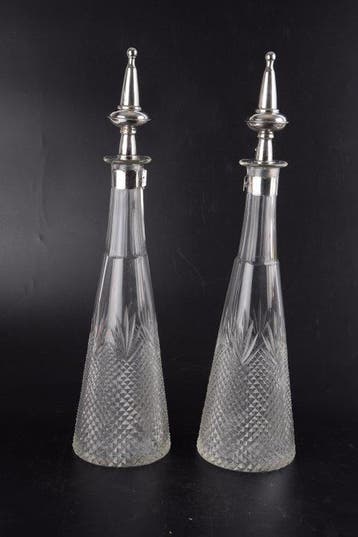 Albertus Fontani, Amsterdam - Karaf (2) - .833 zilver -, Antiek en Kunst, Antiek | Goud en Zilver
