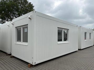 Kantoorunit - 6 x 3 meter | Kopraam/zijraam links met keuken, Ophalen of Verzenden