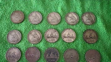 Italië. 500 Lire argento (lotto di 15 monete), Postzegels en Munten, Munten | Europa | Niet-Euromunten