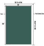 Ingegraven zwembad veiligheidsafdekking: stevig, rechthoek,, Verzenden, Nieuw