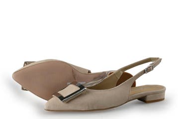 Linea Zeta Slingbacks in maat 37 Beige, Kleding | Dames, Verzenden, Beige, Zo goed als nieuw, Linea Zeta
