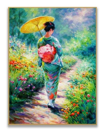 Stefano - Garden Path in Bloom, Antiek en Kunst