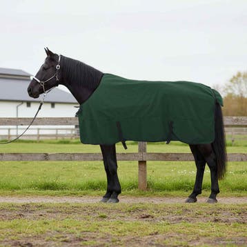 vidaXL Paardendeken Donkergroen 125 cm Polyester Fleece, Dieren en Toebehoren, Verzenden, Nieuw