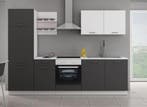 Complete Keukenblok + Werkblad 270x200x60cm, Nieuw, Grijs, Graniet of Steen, Enkelwandige keuken
