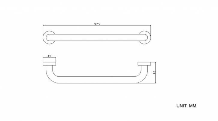 Wiesbaden Domo rechte badgreep chroom, Doe-het-zelf en Verbouw, Sanitair, Ophalen of Verzenden