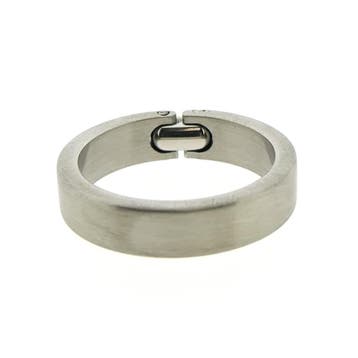 Pequignet bicolor stalen ring met geelgoud, Sieraden, Tassen en Uiterlijk, Gebruikt, Ophalen of Verzenden, 17 tot 18, Dame of Heer