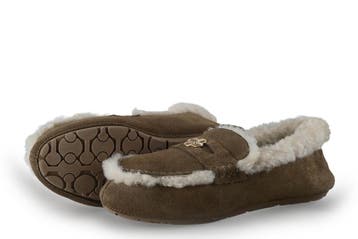 Manfield Pantoffels in maat 41 Bruin, Bruin, Verzenden, Zo goed als nieuw, Pantoffels of Sloffen