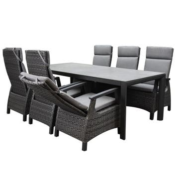 Tunis Angora dining tuinset 220x100x74,5 cm 7 delig, Ophalen of Verzenden, Nieuw