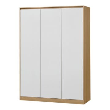 [en.casa] Kledingkast Bastheim 176x120x52 cm eiken en wit, Verzenden, Nieuw