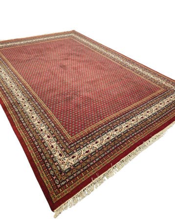 Groot Perzisch tapijt Mir 350x250 wollenvloerkeed, 200 cm of meer, Zo goed als nieuw, Rechthoekig, Blauw