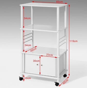 Keukentrolley met wielen &amp; planken keukenwagen Pro, Verzenden, Nieuw
