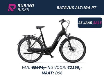 BATAVUS ALTURA PT (D56) - €775 KORTING - BOSCH E-BIKE, Ophalen, Batavus, Nieuw, 50 km per accu of meer