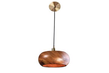 Hanglamp ALVA 25 cm, ijzer en acaciahout, naturel - 47026, Ophalen of Verzenden, Nieuw