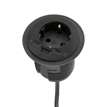 Spot 1 stroomingang 1 USB A+C ingang Zwart (Nieuw), Ophalen, Nieuw