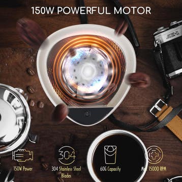 Koffiemolen elektrisch - Koffiemaler - 150W - Wit - Aigostar, Verzenden, Zo goed als nieuw